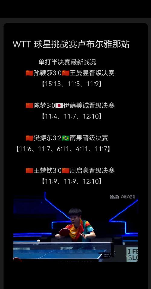 澳采全年资料大全:王楚钦孙颖莎晋级